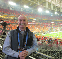 John Ingoldsby covering the first-ever College Football Playoff National Championship game in Dallas.