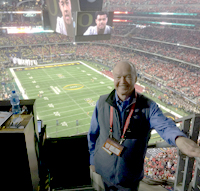 John Ingoldsby covering the first-ever College Football Playoff National Championship game in Dallas.