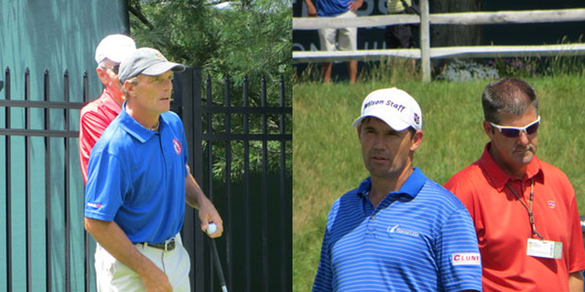 Doug Flutie, Padraig Harrington at 2015 Travelers Celebrity Pro-Am