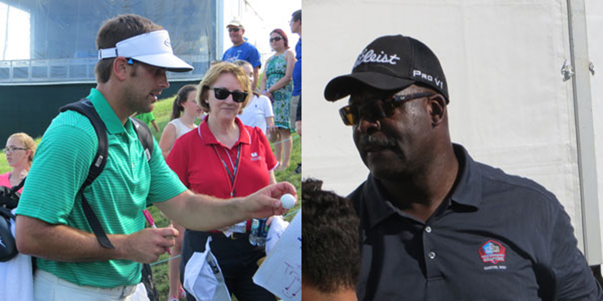 Stephen Gostkowski, Andre Tippet at 2015 Travelers Celebrity Pro-Am