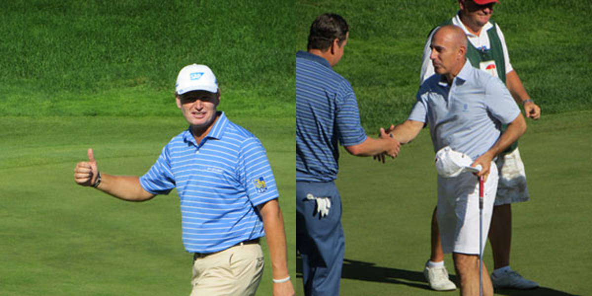 Ernie Els, Matt Lauer at 2015 Travelers Celebrity Pro-Am